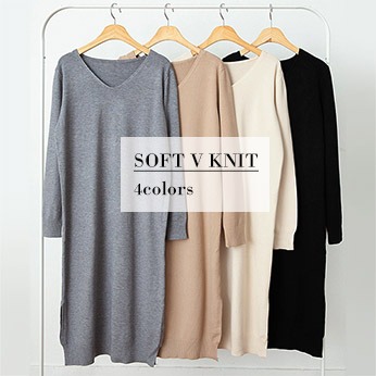 (재입고)soft v knit ops